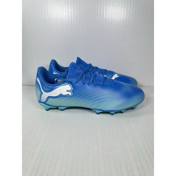 Size 10.5 PUMA Future 7 Play FG/AG 107939-01 Men’s Soccer Cleats Blue Mint NEW - Picture 1 of 8